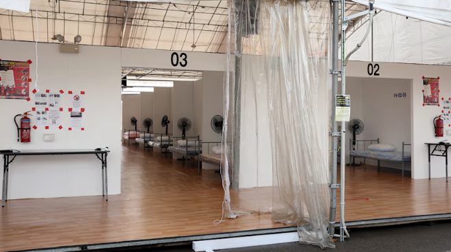Outdoor facility set up at Changi Exhibition Centre to house Covid-19 patients who do not require medical care